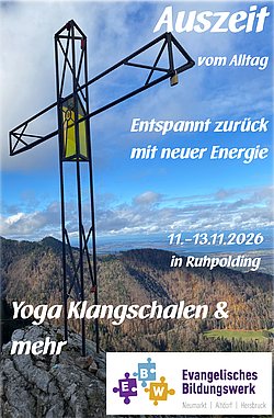 Gipgelkreuz mit Yoga Info